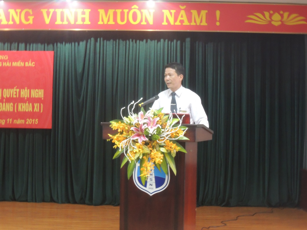 Ban Thường vụ Đảng ủy Tổng công ty Bảo đảm an toàn hàng hải miền Bắc tổ chức Hội nghị học tập quán triệt, tuyên truyền thực hiện Nghị quyết Hội nghị lần thứ 12 Ban Chấp hành Trung ương Đảng, Khóa XI; tuyên truyền kết quả Đại hội Đảng bộ thành phố lần thứ XV, nhiệm kỳ 2015-2020