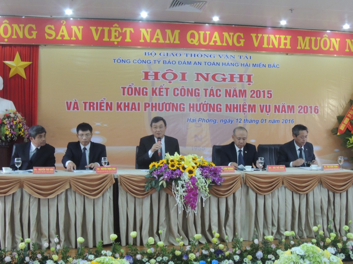 Tổng công ty Bảo đảm an toàn hàng hải miền Bắc tổ chức Hội nghị Tổng kết công tác năm 2015 và triển khai phương hướng nhiệm vụ năm 2016