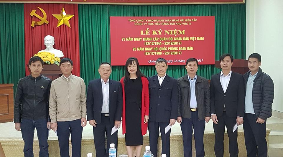 Công ty TNHH MTV Hoa tiêu hàng hải khu vực III tổ chức Lễ Kỷ niệm 73 năm Ngày thành lập Quân đội Nhân dân Việt Nam (22/12/1944 - 22/12/2017) và 28 năm Ngày Hội Quốc phòng toàn dân (22/12/1989 - 22/12/2017)