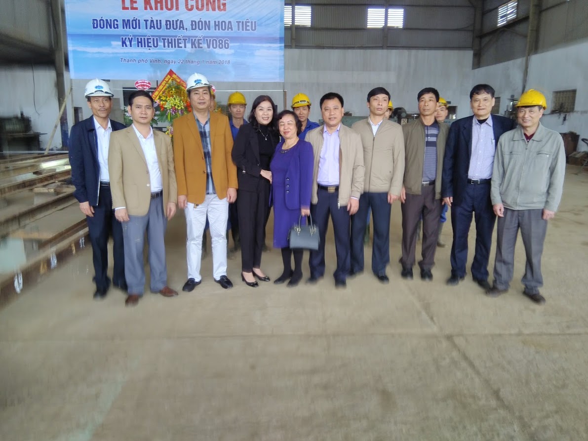 Lễ khởi công đóng mới tàu đưa đón hoa tiêu (ký hiệu thiết kế V086)
