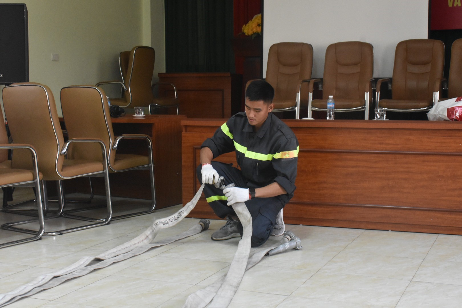 Diễn tập phương án phòng cháy, chữa cháy và cứu nạn cứu hộ tại Công ty TNHH MTV Hoa tiêu hàng hải khu vực III