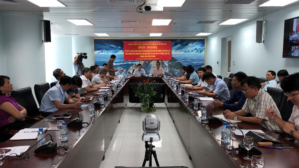 Đảng ủy Tổng công ty Bảo đảm an toàn hàng hải miền Bắc tổ chức Hội nghị trực tuyến sơ kết 03 năm thực hiện Chỉ thị số 05 - CT/TW của Bộ Chính trị (khóa XII),biểu dương điển hình tiên tiến học tập và làm theo tư tưởng, đạo đức, phong cách Hồ Chí Minh