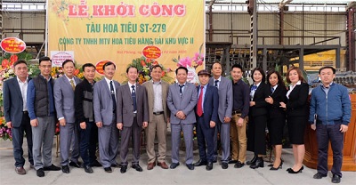 Công ty TNHH MTV Hoa tiêu hàng hải khu vực II tổ chức Lễ phát lệnh khởi công đóng mới tàu hoa tiêu ST-279