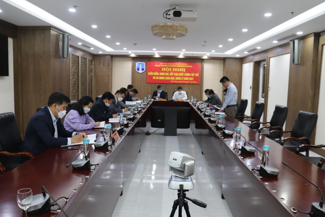 Hội nghị Kiểm điểm tập thể, cá nhân Ban Thường vụ Đảng ủy Tổng công ty Bảo đảm an toàn hàng hải miền Bắc năm 2021